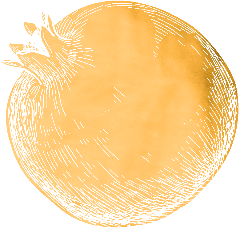 Illustration of a pomegranate.