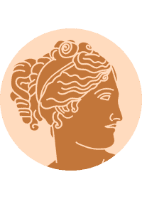 Illustration of a female greek sculpture bust.